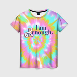 Женская футболка 3D I am Kenough - retro tie-dye