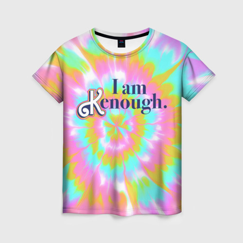 Женская футболка 3D I am Kenough - retro tie-dye, цвет 3D печать