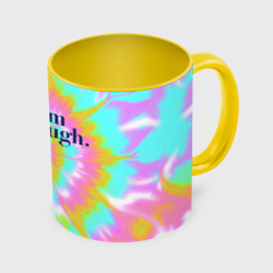 Кружка с полной запечаткой I am Kenough - retro tie-dye