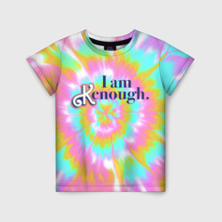 Детская футболка 3D I am Kenough - retro tie-dye