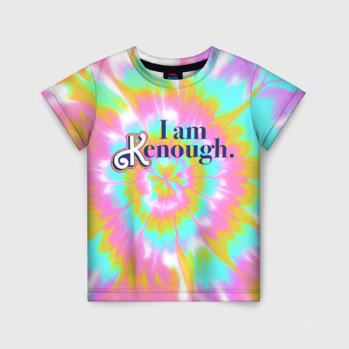 Детская футболка 3D I am Kenough - retro tie-dye, цвет 3D печать