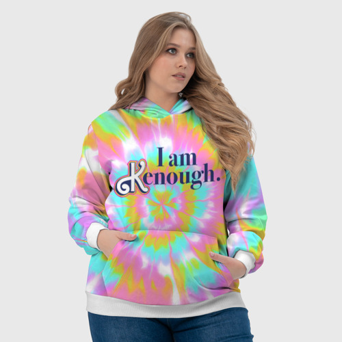 Женская толстовка 3D I am Kenough - retro tie-dye, цвет 3D печать - фото 6