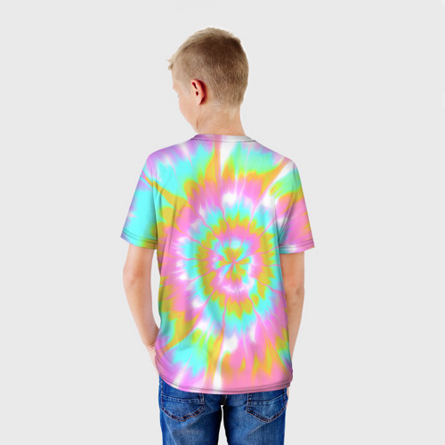 Детская футболка 3D I am Kenough - retro tie-dye, цвет 3D печать - фото 4