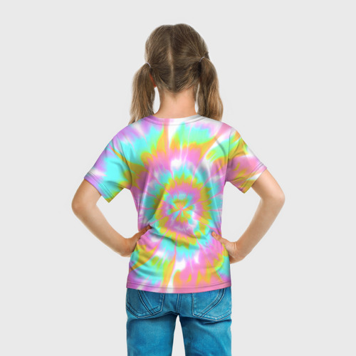 Детская футболка 3D I am Kenough - retro tie-dye, цвет 3D печать - фото 6