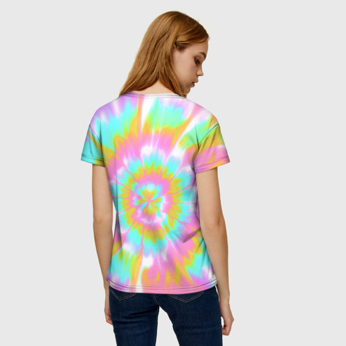 Женская футболка 3D I am Kenough - retro tie-dye, цвет 3D печать - фото 4