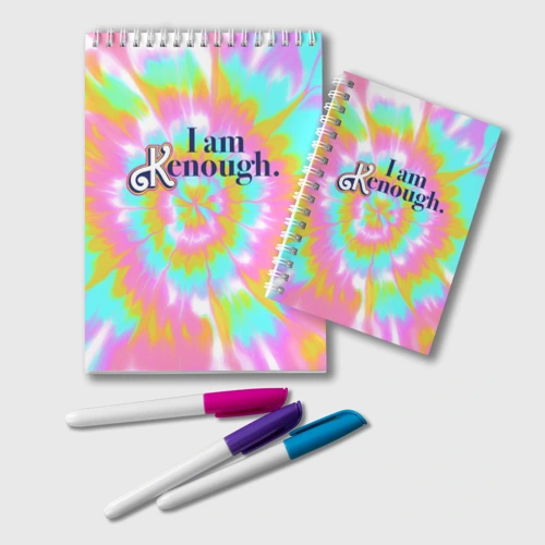 Блокнот I am Kenough - retro tie-dye