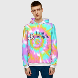 Мужская толстовка 3D I am Kenough - retro tie-dye - фото 2