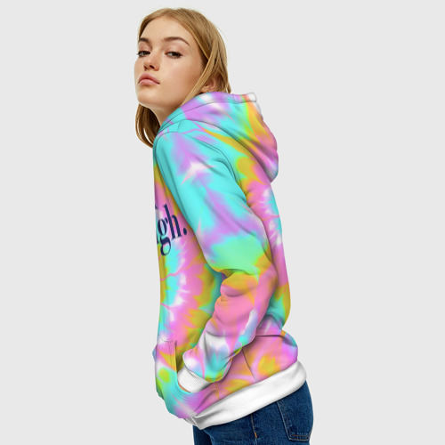 Женская толстовка 3D I am Kenough - retro tie-dye, цвет 3D печать - фото 5