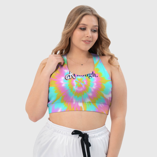 Женский спортивный топ 3D I am Kenough - retro tie-dye, цвет 3D печать - фото 5