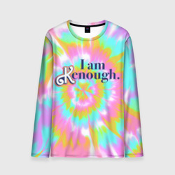 Мужской лонгслив 3D I am Kenough - retro tie-dye