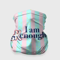 Бандана-труба 3D I am Kenough - фраза и костюм Кена в полоску