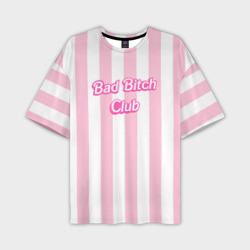 Мужская футболка oversize 3D Bad bitch club - barbie style