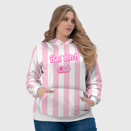 Женская толстовка 3D Bad bitch club - barbie style, цвет 3D печать - фото 6