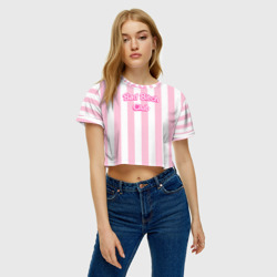 Женская футболка Crop-top 3D Bad bitch club - barbie style - фото 2