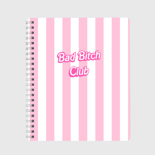 Тетрадь Bad bitch club - barbie style, цвет линия