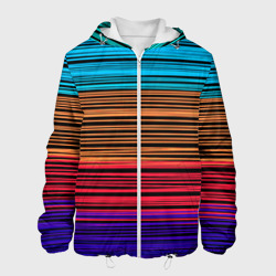 Мужская куртка 3D Разноцветные тонкие линии