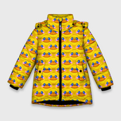 Зимняя куртка для девочек 3D Утята паттерн