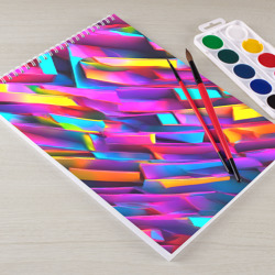 Альбом для рисования Неоновые разноцветные пластины - фото 2