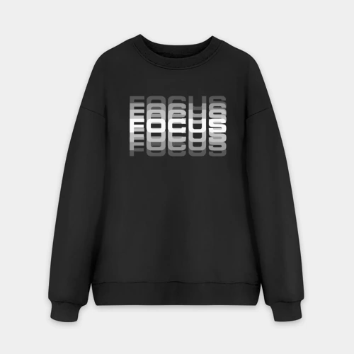 Мужской свитшот oversize без начеса хлопок Фокус