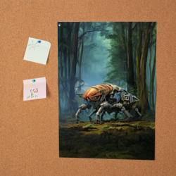 Постер Кибернетический жук в лесу - фото 2