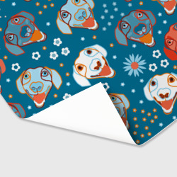 Бумага для упаковки 3D Милые собачьи мордашки с цветами - фото 2