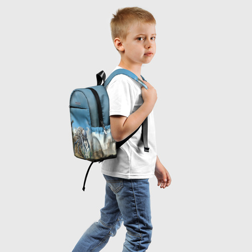 Детский рюкзак 3D с принтом Роботизированный жук, вид сзади #1
