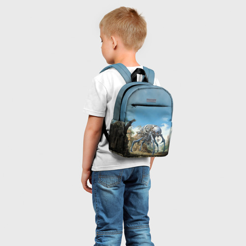 Детский рюкзак 3D с принтом Роботизированный жук, фото на моделе #1