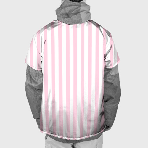 Накидка на куртку 3D Эта барби - мама: розово-белая полоска, цвет 3D печать - фото 2