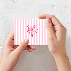 Поздравительная открытка Эта барби - мама: розово-белая полоска - фото 2