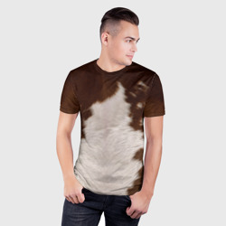 Мужская футболка 3D Slim Текстура коровы - фото 2