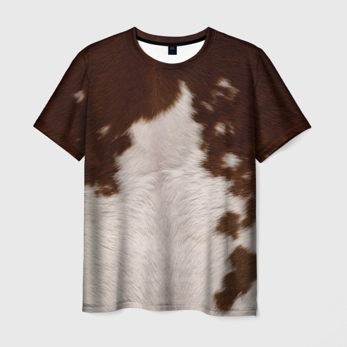 Мужская футболка 3D Текстура коровы, цвет 3D печать