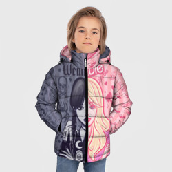 Зимняя куртка для мальчиков 3D Барби и Уэнсдей - мои две личности: в стиле тату - фото 2