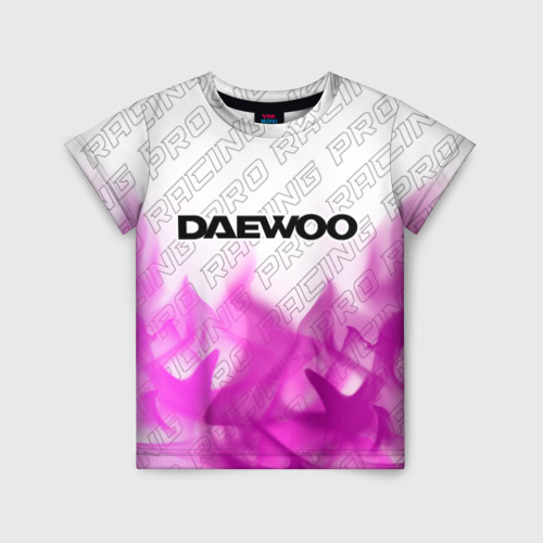Детская футболка 3D Daewoo pro racing: символ сверху, цвет 3D печать