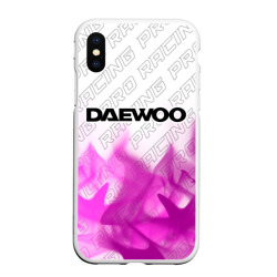 Чехол для iPhone XS Max матовый Daewoo pro racing: символ сверху