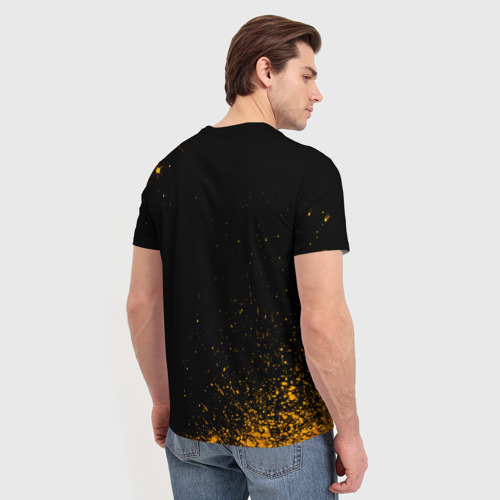 Мужская футболка 3D Suzuki - gold gradient, цвет 3D печать - фото 4