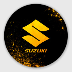 Круглый коврик для мышки Suzuki - gold gradient