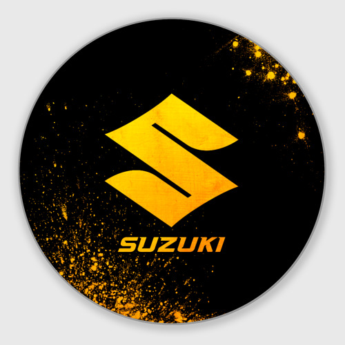 Круглый коврик для мышки Suzuki - gold gradient