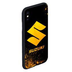 Чехол для iPhone XS Max матовый Suzuki - gold gradient - фото 2