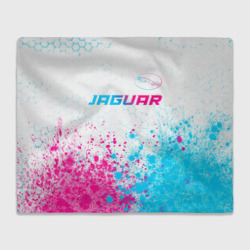 Плед 3D Jaguar neon gradient style: символ сверху