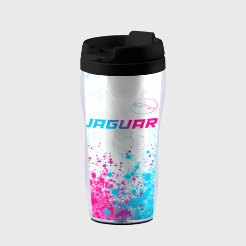 Термокружка-непроливайка Jaguar neon gradient style: символ сверху