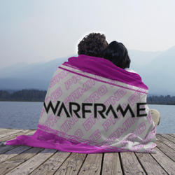 Плед с принтом Warframe pro gaming: надпись и символ для любого человека, вид спереди №3. Цвет основы: 3d (велсофт)