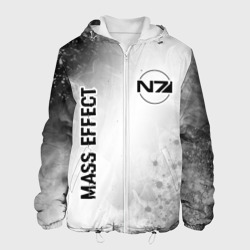 Mass Effect glitch на светлом фоне: надпись, символ – Мужская куртка 3D с принтом купить со скидкой в -10%