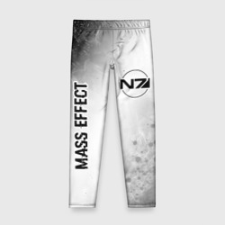 Детские леггинсы 3D Mass Effect glitch на светлом фоне: надпись, символ