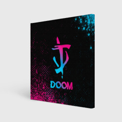 Холст квадратный Doom - neon gradient