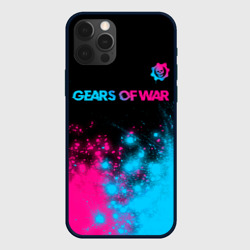Чехол для iPhone 12 Pro Gears of War - neon gradient: символ сверху
