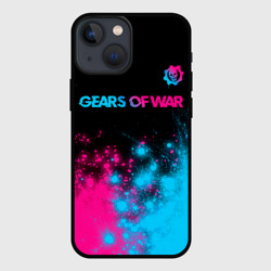 Чехол для iPhone 13 mini Gears of War - neon gradient: символ сверху