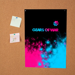 Постер Gears of War - neon gradient: символ сверху - фото 2
