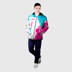 Мужская куртка 3D Counter-Strike 2 neon gradient style: по-вертикали - фото 2