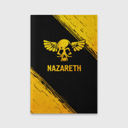 Обложка для паспорта матовая кожа Nazareth - gold gradient