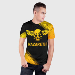 Мужская футболка 3D Slim Nazareth - gold gradient - фото 2